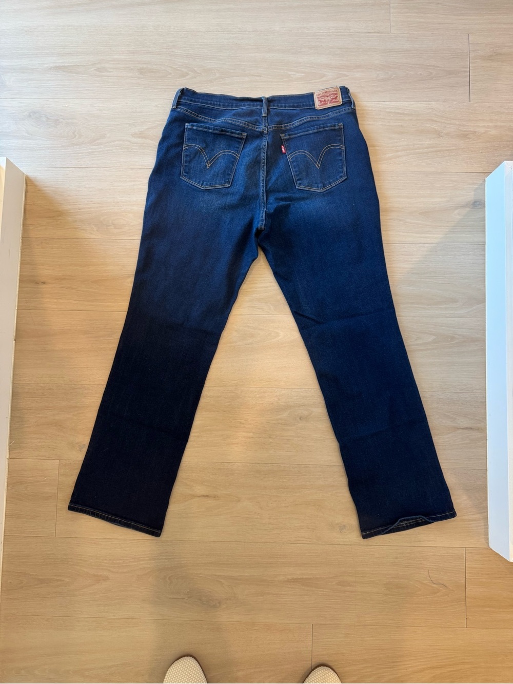 Levi's Dark Blue Denim 505 Straight Jeans